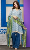 Printed Lawn Shirt 3m Lawn Shalwar 2.5m Lawn Dupatta 2.5m 