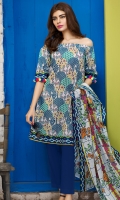 Printed Lawn Shirt 3m Lawn Shalwar 2.5m Lawn Dupatta 2.5m 
