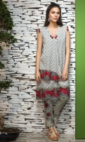 Printed Lawn Shirt 3m Embroidered Lawn Shalwar 2.5m