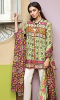 Printed Lawn Shirt 3m Lawn Dupatta 2.5m