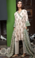 Printed Lawn Shirt 3m Lawn Dupatta 2.5m
