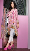 Embroidered Lawn Shirt 3.25m Embroidered Lawn Shalwar 2.5m Chiffon Dupatta 2.5m