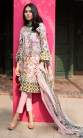 Lawn Shirt 3m Lawn Shalwar 2.5m Chiffon Dupatta 2.5m -