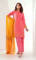 Brosha Shirt Embroidered 2.5m Chiffon Dupatta 2.5m Shalwar 2.5m