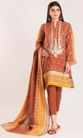 Embroidered Lawn Print Shirt length 3.25m Lawn Printed Dupatta length 2.5m Shalwar length 2.5m