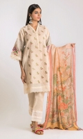 Embroidered Brosha Shirt 3.25m Chiffon Printed Dupatta 2.5m Shalwar 2.5m