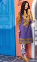 Embroidered Lawn Shirt 3.25m Embroidered Lawn Shalwar 2.5m