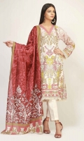Front Lawn Printed 1.25m - Back Lawn Printed 1.25m - Sleeve Lawn Printed 0.5m - Lawn Printed Dupatta 2.5m - Shalwar 2.5m