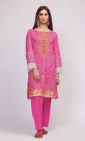 Front & Back Lawn Print Embroidered 2.5m Sleeve Lawn Printed 0.75m Shalwar 2.5m Embroidered Patti