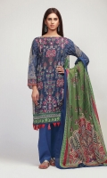 Front Lawn Printed 1.25m Back Lawn Printed 1.25m Sleeve Lawn Printed 0.5m Lawn Printed Dupatta 2.5m Shalwar 2.5m