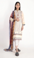 Textured Lawn Embroidered Shirt 3.25m Chiffon Printed Dupatta 2.5m