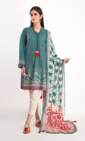 Brosha Embroidered Shirt 3.25m Cotton Square Dupatta 2.5m