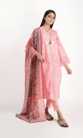 Schiffli Embroidered Cambric Kameez 3.5M Chiffon Printed Dupatta 2.5M Shalwar 2.5M