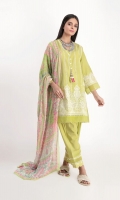 Schiffli Embroidered Cambric Kameez 3.5M Chiffon Printed Dupatta 2.5M Shalwar 2.5M