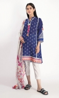 Textured Lawn Embroidered Shirt 3.25m Chiffon Printed Dupatta 2.5m