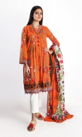 Embroidered Lawn Print Kameez 3.0m Lawn Printed Dupatta 2.5m