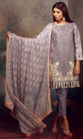 Embroidered Chiffon Shirt 2.5m Printed Satin Back 1.5m Chiffon Dupatta 2.5m Lawn Shalwar 2.5m