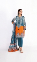  Lawn Printed Shirt 3.0M Lawn Printed Dupatta 2.5M Shalwar 2.5M