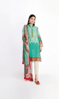  Lawn Printed Shirt 3.0M Lawn Printed Dupatta 2.5M Shalwar 2.5M