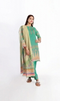  Lawn Printed Shirt 3.0M Lawn Printed Dupatta 2.5M Shalwar 2.5M