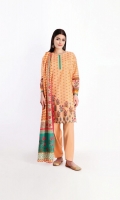  Lawn Printed Shirt 3.0M Lawn Printed Dupatta 2.5M Shalwar 2.5M