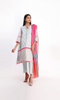JACQUARD KAMEEZ 3.25m LAWN PRINTED DUPATTA 2.5m CAMBRIC DYED PANTS 2.5m
