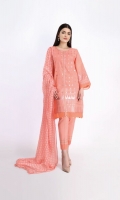Embroidered Cambric Shirt 3.25m Tissue Silk Printed Dupatta 2.5m Shalwar 2.5m