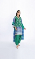 Lawn Printed Shirt 3.0m Chiffon Printed Dupatta 2.5m Shalwar 2.5m