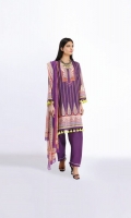 Lawn Printed Shirt 3.0m Chiffon Printed Dupatta 2.5m Shalwar 2.5m