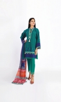 Schiffli Embroidered Cambric Shirt 3.25m Chiffon Printed Dupatta 2.5m Shalwar 2.5m