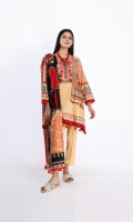 Embroidered Lawn Print Shirt 3.0m Lawn Printed Dupatta 2.5m Shalwar 2.5m