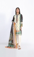 Embroidered Lawn Print Shirt 3.0m Lawn Printed Dupatta 2.5m Shalwar 2.5m