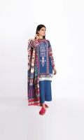 Embroidered Lawn Printed Shirt 3.0m Cotton Square Dupatta 2.5m Shalwar 2.5m