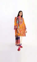 Embroidered Lawn Printed Shirt 3.0m Cotton Square Dupatta 2.5m Shalwar 2.5m