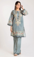 Front Cambric Print Embroidered 1.25m Back & Sleeve Cambric Printed 2.0m Shalwar 2.0m