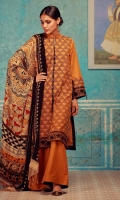 Embroidered Khaddar Shirt 3.25m  Khaddar Shalwar 2.5m  Printed Shawl 2.5m