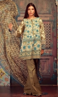 Printed Khaddar Shirt 2.5m Embroidered Khaddar Sleeves 1m Khaddar Shalwar 2.5m Chiffon Dupatta 2.5m