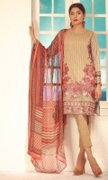 Embroidered Chiffon Shirt 2.5m Silk Printed Fabric 1.5m Cambric Shalwar 2.5m Chiffon Dupatta 2.5m