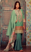 Khaddar Embroidered Shirt 3m  Khaddar Shalwar 2.5m  Khaddar Dupatta 2.5m