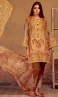 Printed Khaddar Shirt 2.5m  Embroidered Khaddar Sleeves 1m  Khaddar Embroidered Shalwar 2.5m  Chiffon Dupatta 2.5m