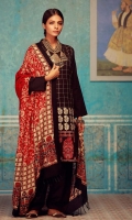 Embroidered Khaddar Shirt 3.25m  Khaddar Shalwar 2.5m  Printed Shawl 2.5m