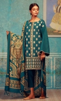 Embroidered Khaddar Shirt 3.25m  Khaddar Shalwar 2.5m  Printed Shawl 2.5m