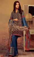 Printed Khaddar Shirt 2.5m  Embroidered Khaddar Sleeves 1m  Khaddar Embroidered Shalwar 2.5m  Chiffon Dupatta 2.5m