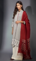 Printed Jacquard Shirt 3m Cambric Shalwar 2.5m Embroidered Shawl 2.5m