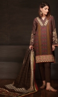 Embroidered Khaddar Shirt 3m Khaddar Shalwar 2.5m Khaddar Dupatta 2.5m