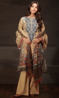 Embroidered Khaddar Shirt 3m Khaddar Shalwar 2.5m Chiffon Dupatta 2.5m
