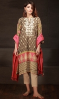 Embroidered Khaddar Shirt 3m Dyed Shawl 2.5m