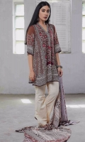 Printed Linen Shirt 2.5m Linen Dupatta 2.5m