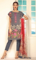 Embroidered Chiffon Shirt 2.5m Silk Printed Fabric 1.5m Cambric Shalwar 2.5m Chiffon Dupatta 2.5m