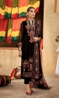 Shirt Front:  Chiffon Embroidered 0.75 Meter  Neck Patch  Daman Patch  Back & Sleeves:  Chiffon Back & Sleeves 1.90 Meter  Dupatta, (Shirt Front & Back)  And Sleeves Lace 9.5 Meter  Chiffon Dupatta:  Embroidered 2.50 Yards  Grip Trouser:  2.50 Yards